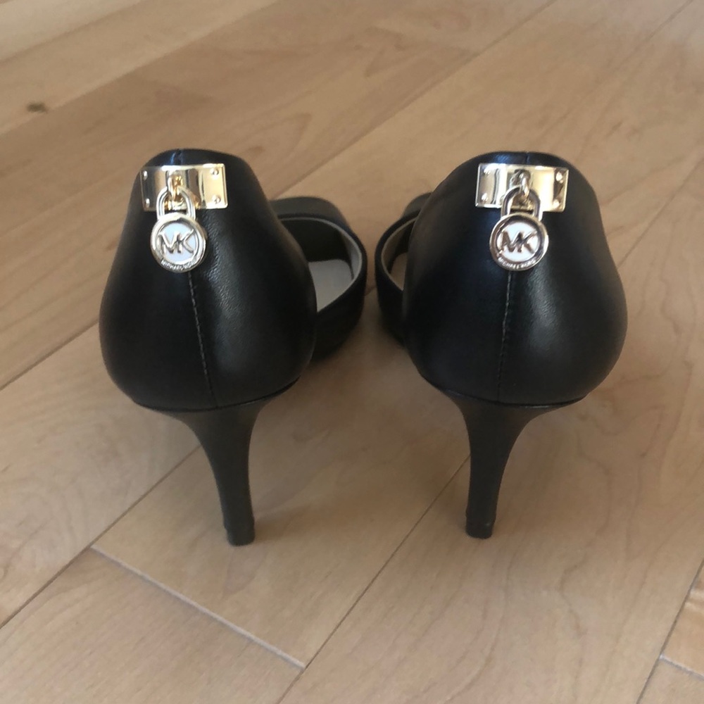 Michael Kors Black Leather Heels NWOT